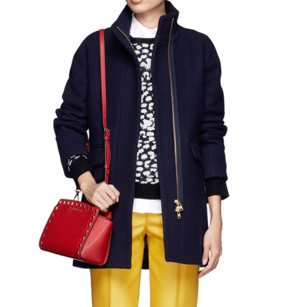 J Crew (4) stadium cloth cocoon Italian wool coat
